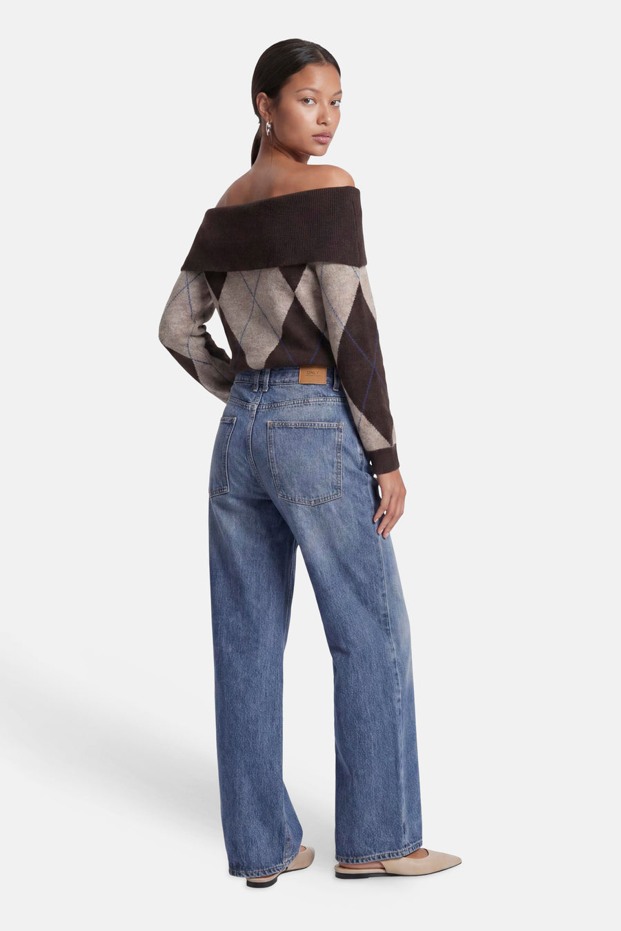 Pull (offshoulder) brun - ONLY®