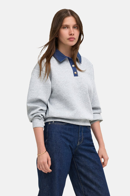 Sweat col O gris - ONLY®