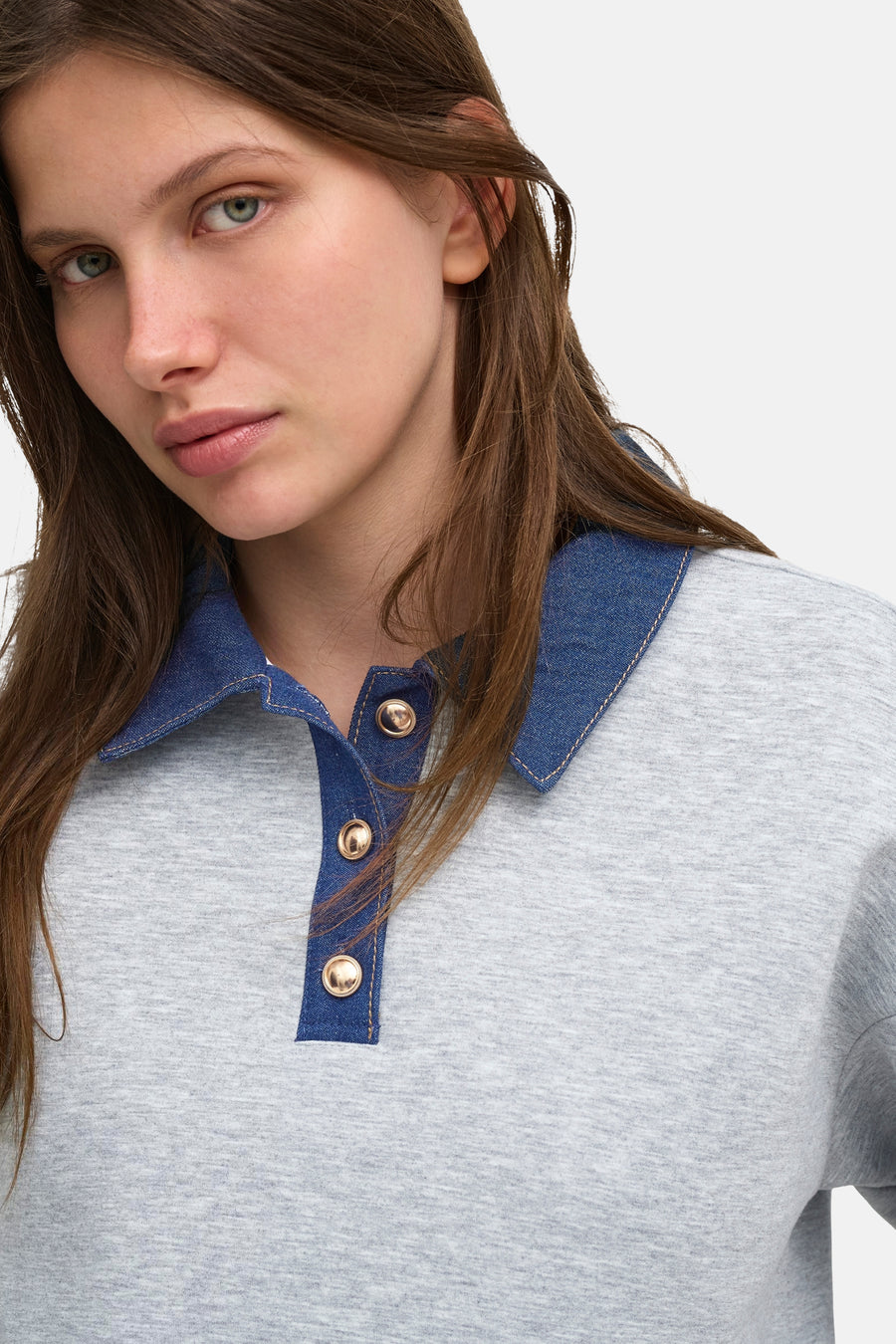 Sweat col O gris - ONLY®