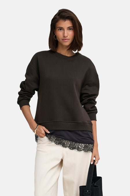 Sweat col O brun - JDY