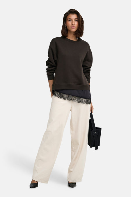 Sweat col O brun - JDY