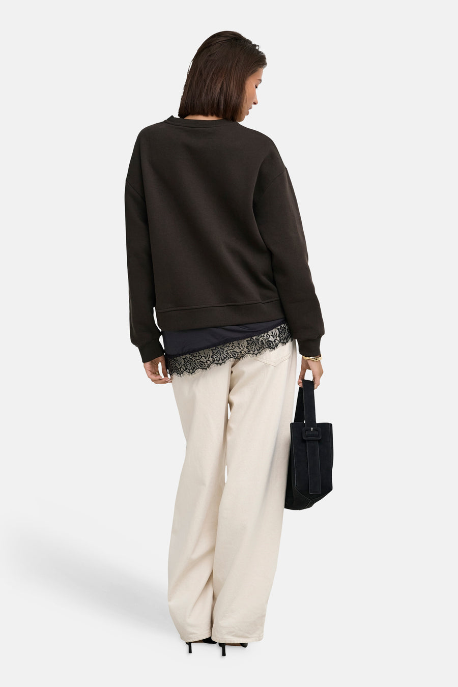 Sweat col O brun - JDY
