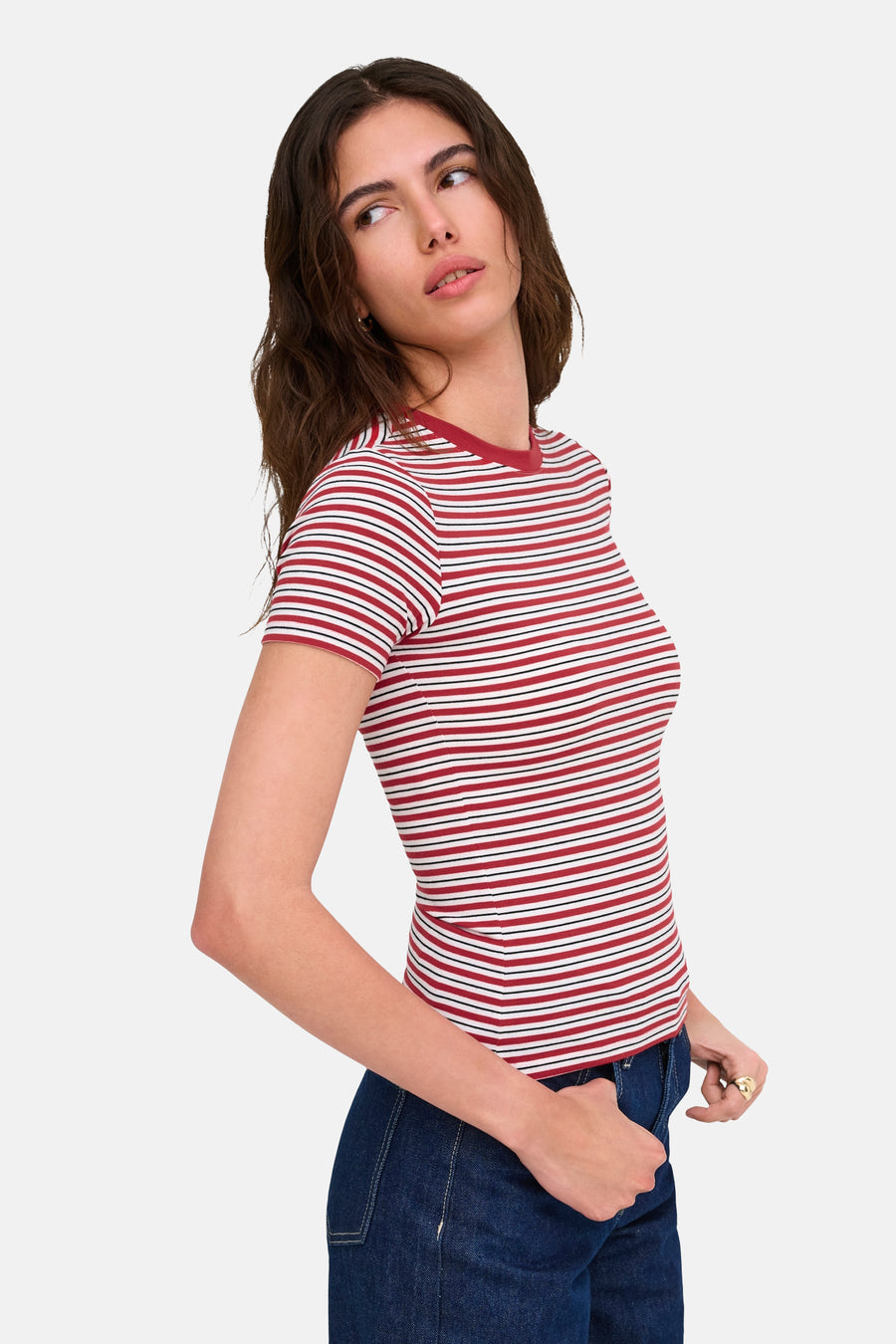 T-shirt (manches courtes) rouge - JDY