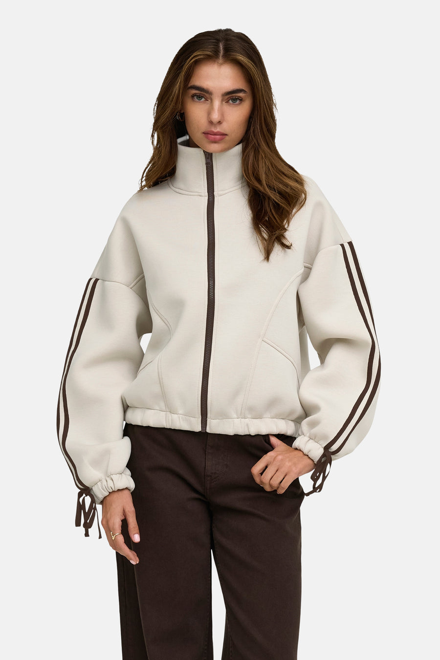 Sweat col O brun - ONLY®