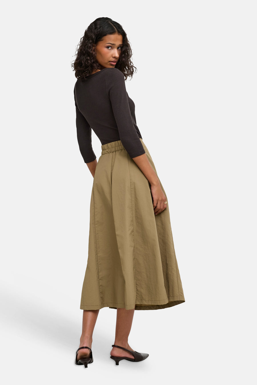 Top uni manche longue brun - JDY