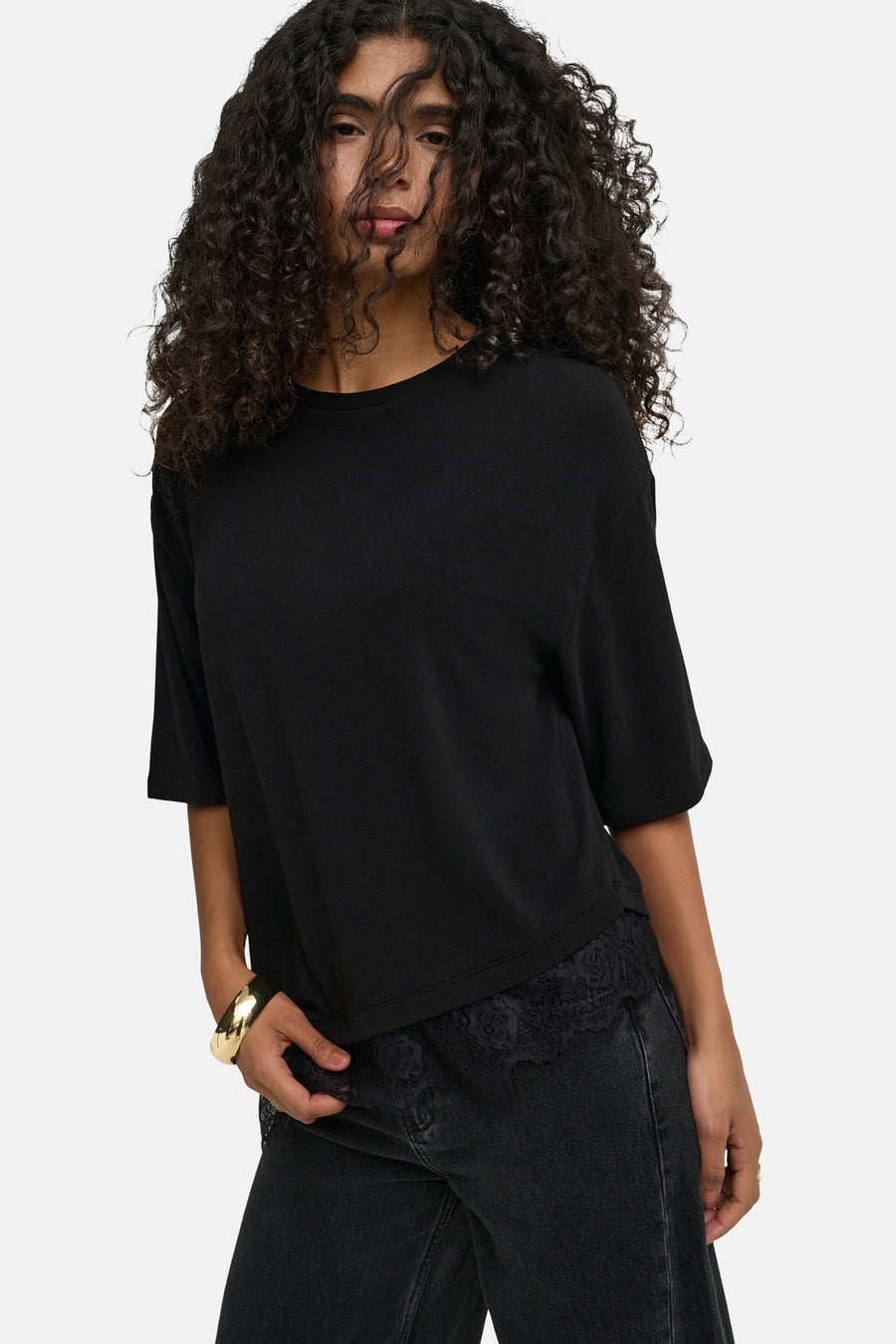 Top uni manche courte noir - ONLY®
