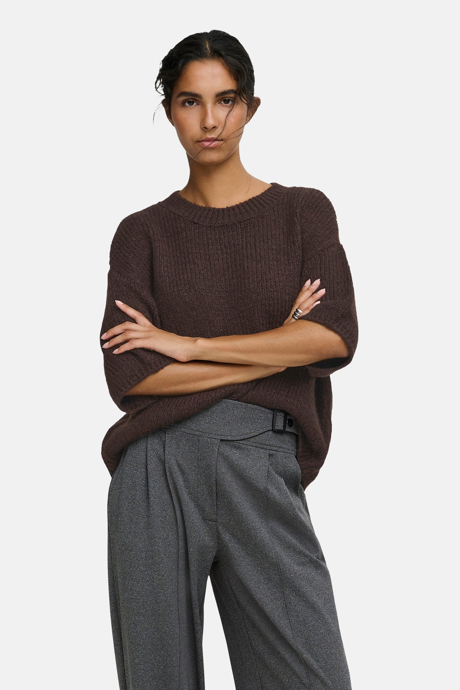 Pull col O brun - JDY