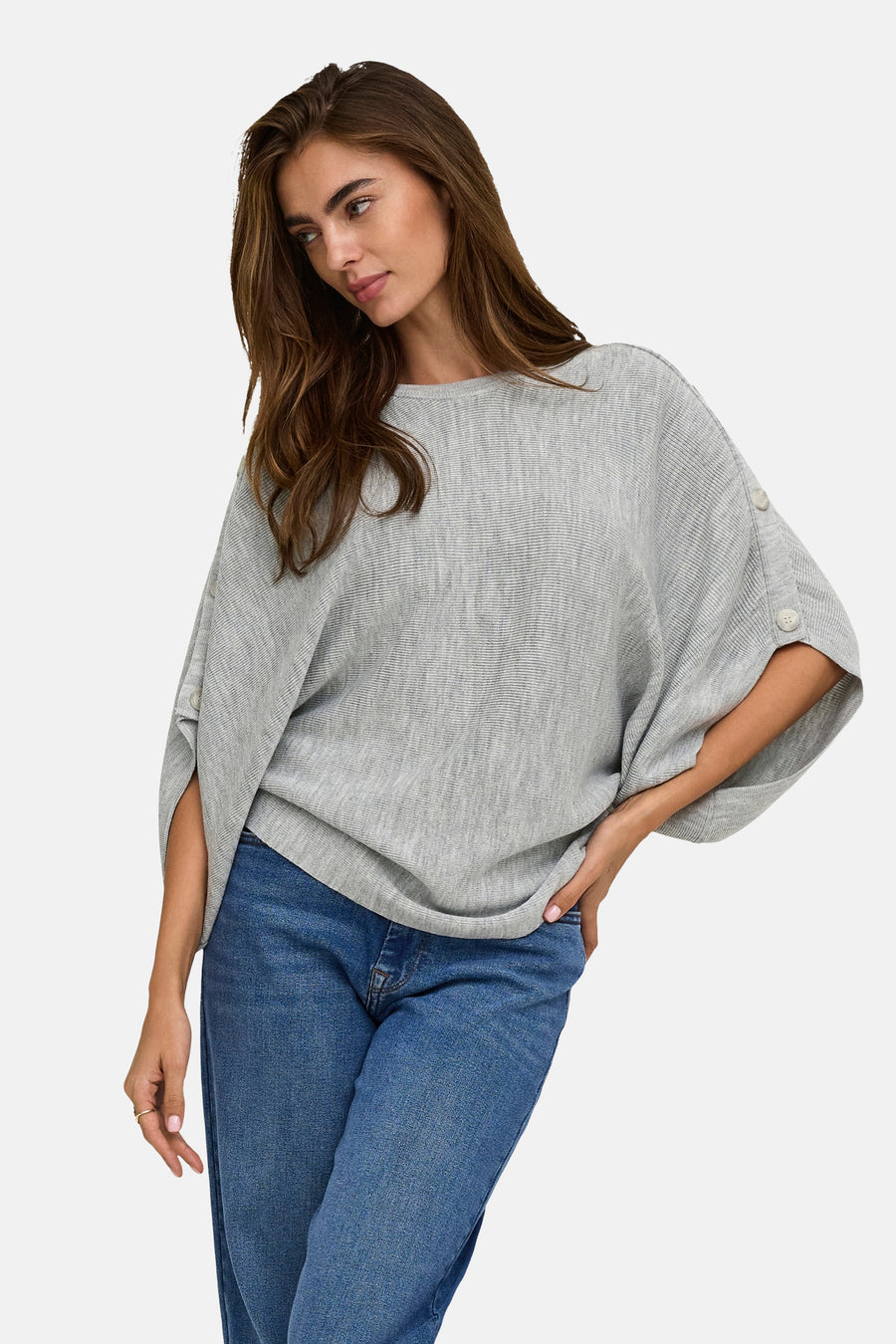 Pull col O gris - ONLY®