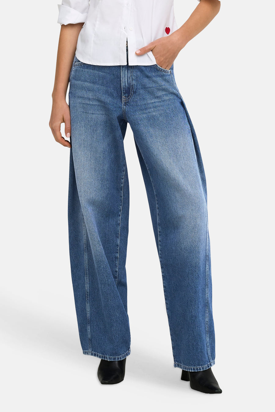 Jeans wide mid blue denim - ONLY®