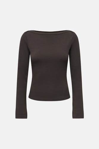 Top uni manche longue brun - JDY