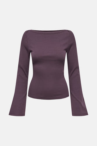 Top uni manche longue mauve - JDY
