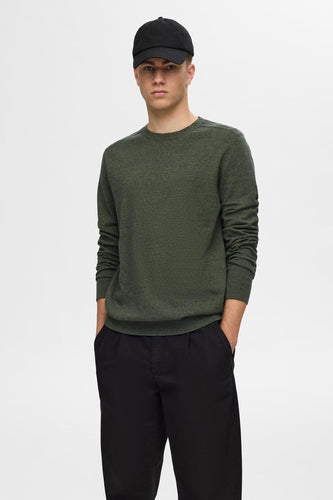 Pull à col rond - vert - SELECTED