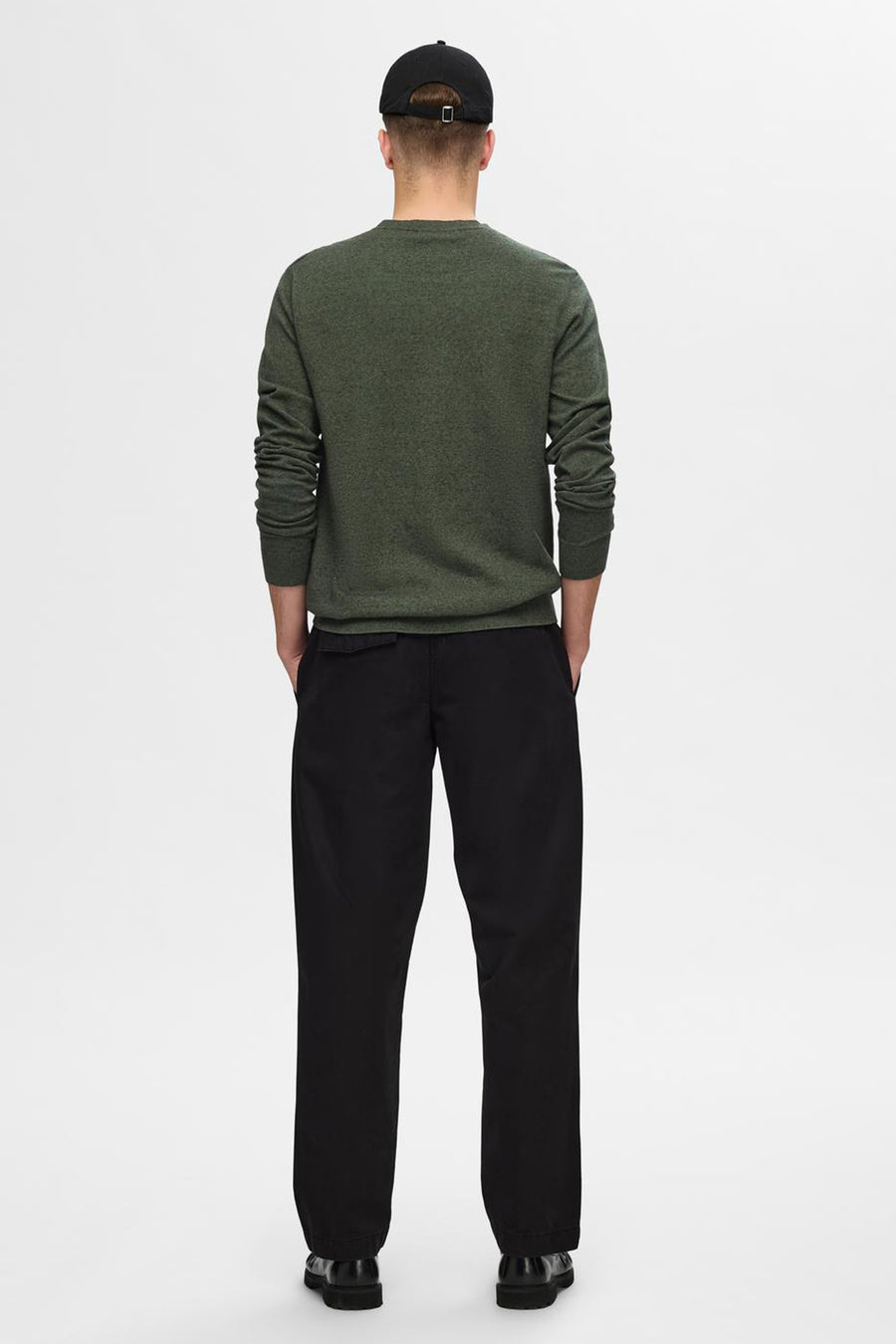Pull à col rond - vert - SELECTED