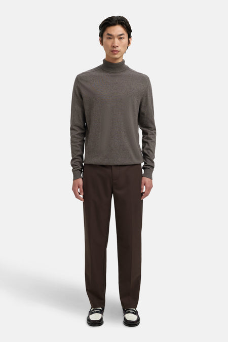 Pull à col roulé - brun