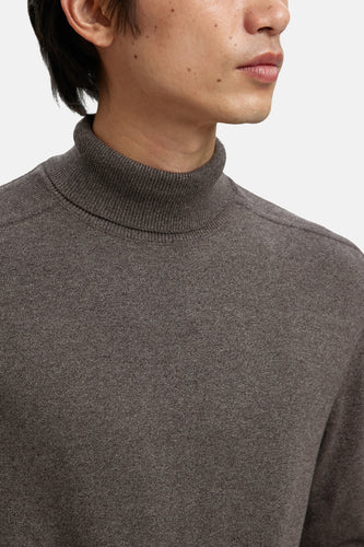 Pull à col roulé - brun - SELECTED