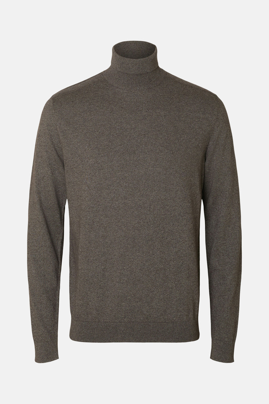 Pull à col roulé - brun - SELECTED