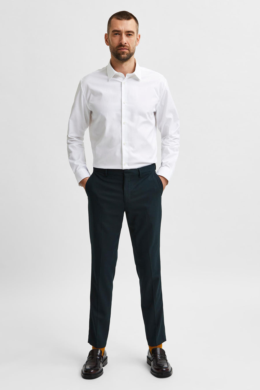 Chemise &agrave; manches longues - blanc - SELECTED