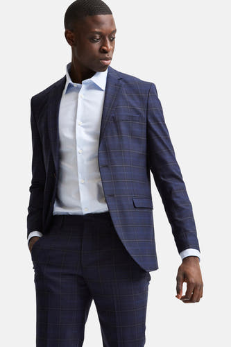 Chemise bleue à manches longues de SELECTED, avec fermeture à boutons et design uni.