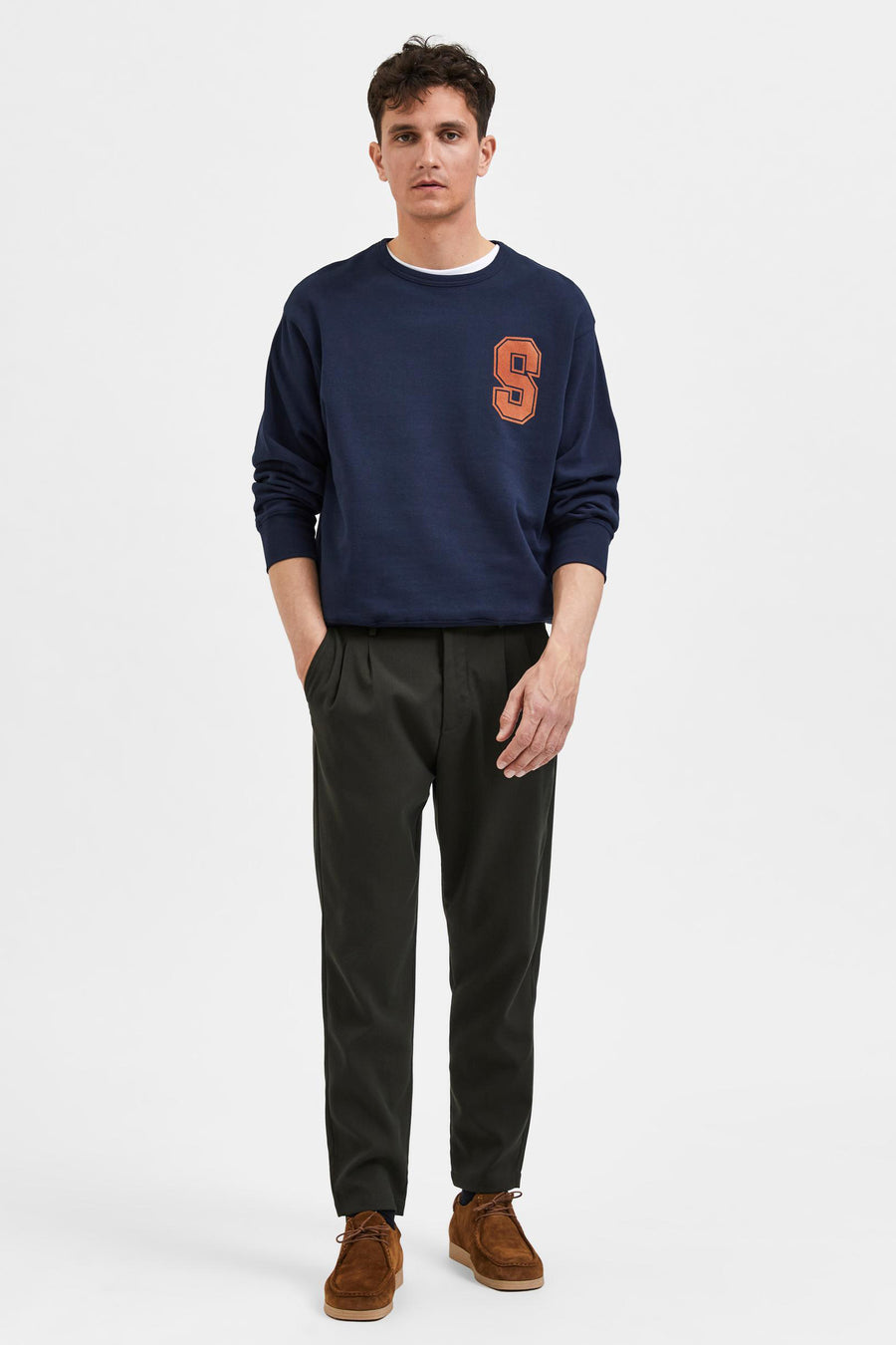 Pantalon - vert - SELECTED