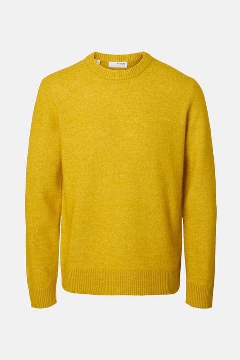Pull à col rond - jaune