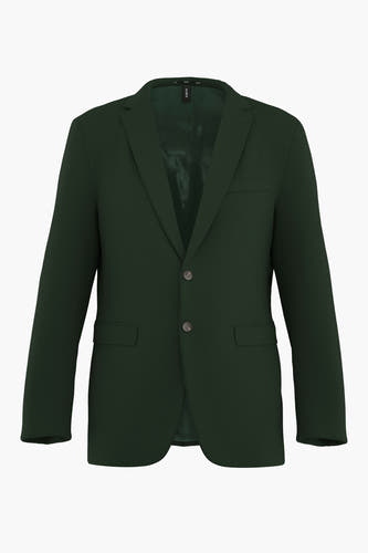 Groene blazer van SELECTED, met twee knopen en zakken.