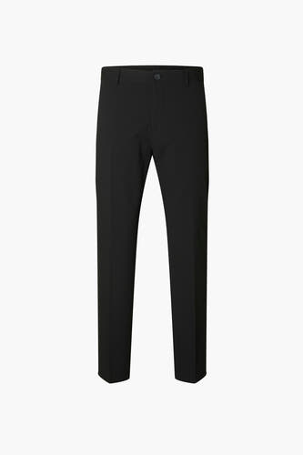 Pantalon de costume noir de SELECTED, sans motif, sur un fond blanc.