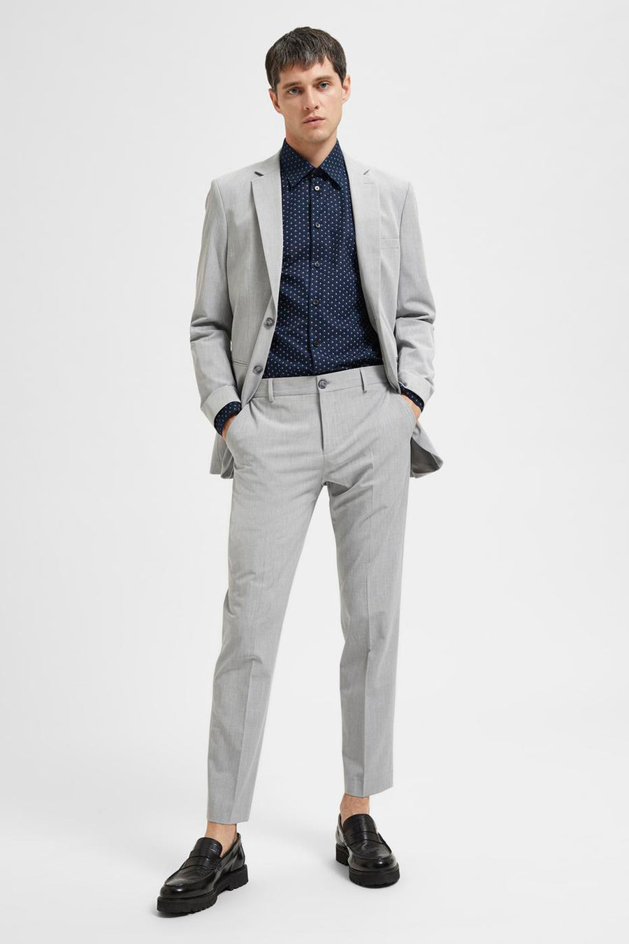 Pantalon de costume - gris - SELECTED - 6