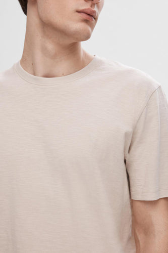 T-shirt à manches courtes - beige - SELECTED
