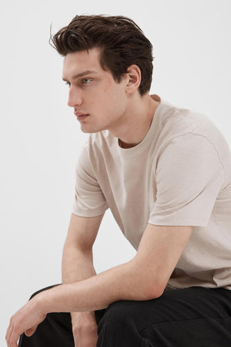 T-shirt à manches courtes - beige - SELECTED