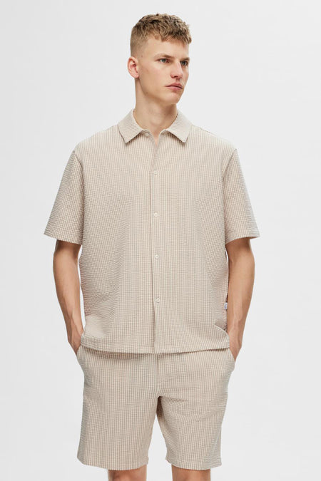 SLHRELAXBEN SEERSUCKER SS JERSEY SHIRT