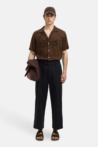 Chemise à manches courtes - brun - SELECTED