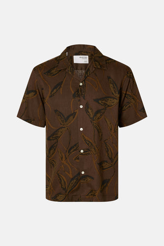 Chemise à manches courtes - brun - SELECTED