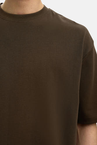 T-shirt (manches courtes) brun - SELECTED