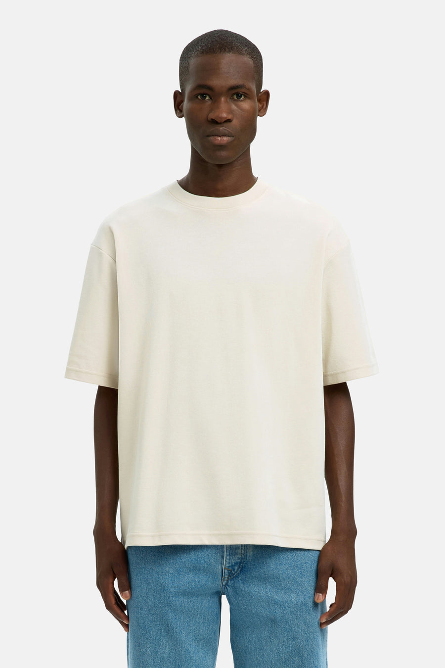 T-shirt (manches courtes) Écru - SELECTED