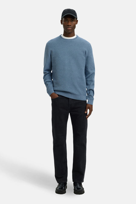 Pull à col rond - bleu