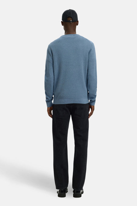 Pull à col rond - bleu