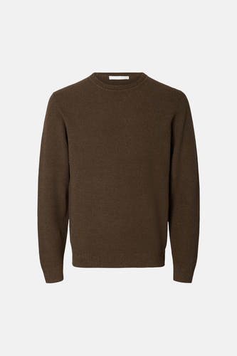 Pull col O brun - SELECTED
