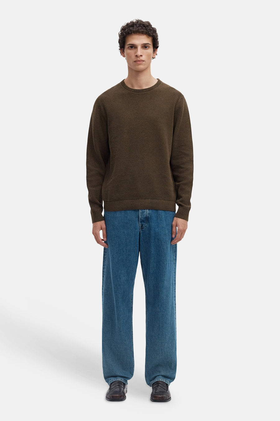 Pull col O brun - SELECTED