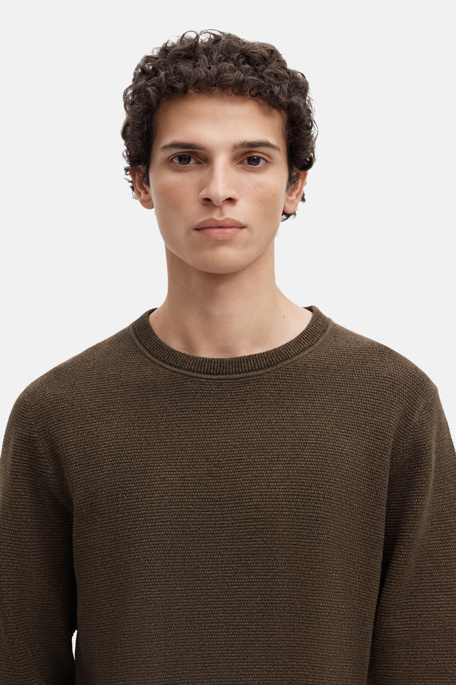 Pull col O brun - SELECTED