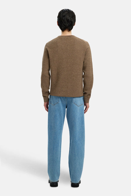 Pull à col rond - brun