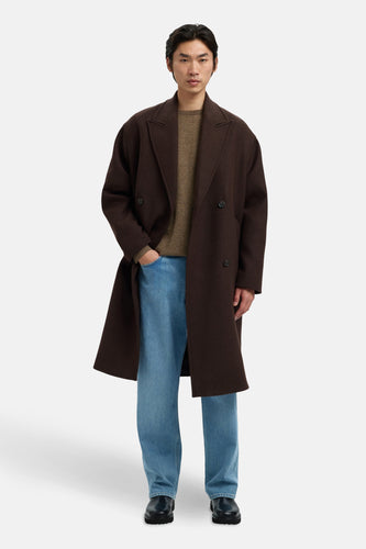 Pull à col rond - brun - SELECTED