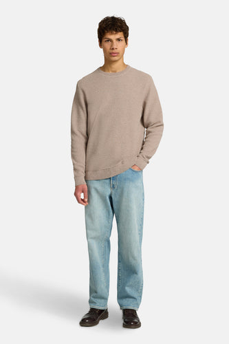 Pull à col rond - brun - SELECTED