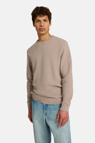 Pull à col rond - brun - SELECTED