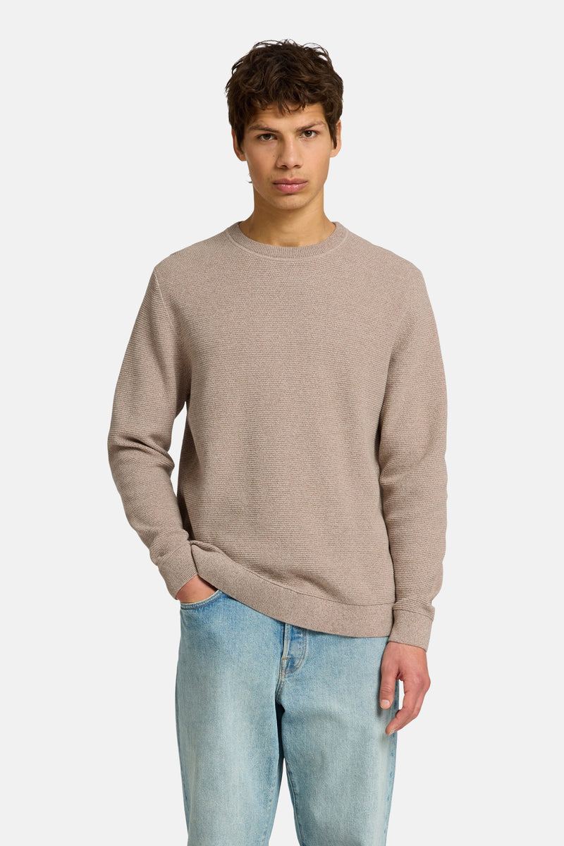 Pull à col rond - brun