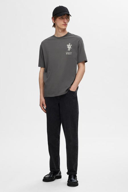 SLHLOOSEALP PRINT SS O-NECK TEE