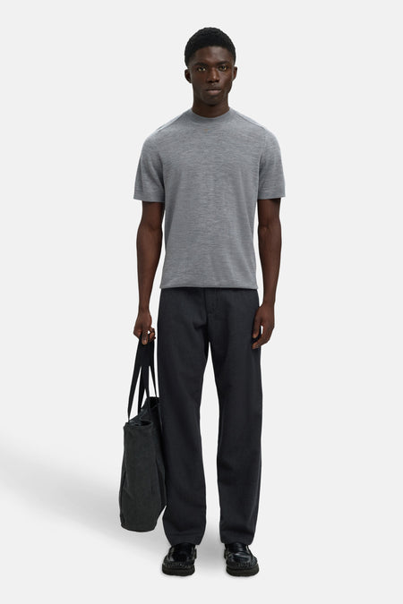 SLHTRAY SS KNIT MERINO CREW NECK NOOS