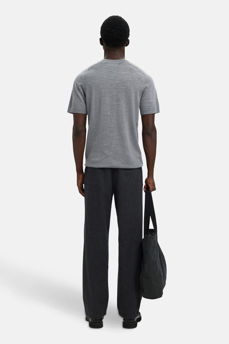 SLHTRAY SS KNIT MERINO CREW NECK NOOS