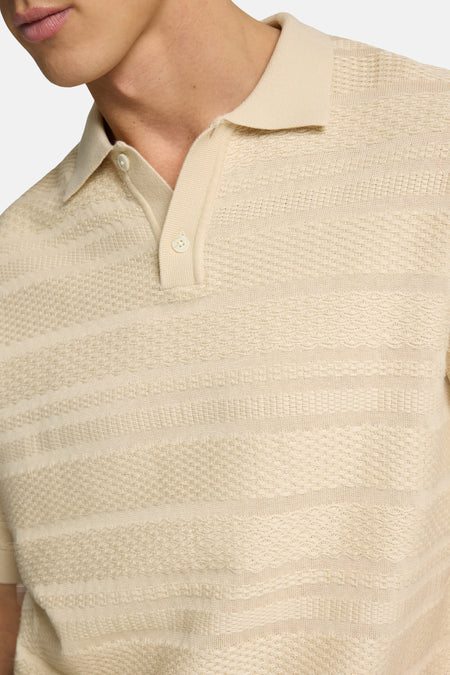 Polo à manches courtes - beige