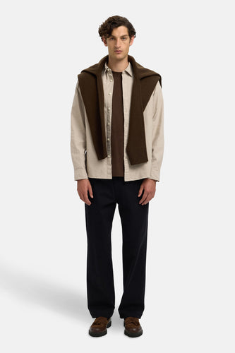 Chemise à manches longues - beige - SELECTED