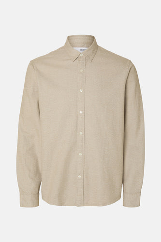 Chemise à manches longues - beige - SELECTED